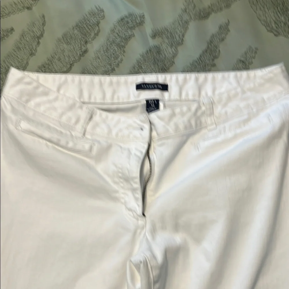 Lands' End White Cropped Pants - Picture 1 of 4